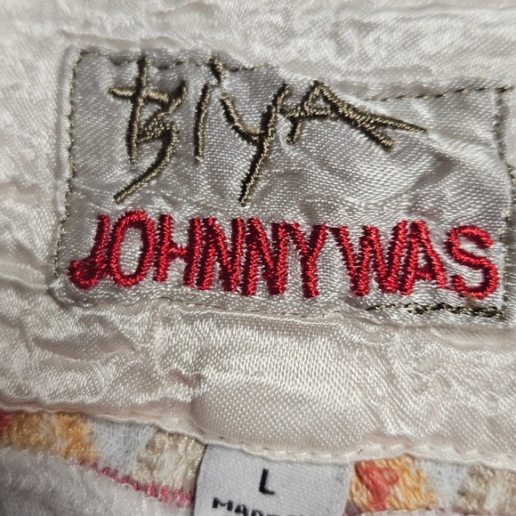 Johnny Was Toyah Floral Embroidered Gauze Tunic Shirt L Wearable Art Boho - Picture 4 of 7